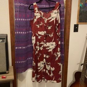 Burgundy summer dress